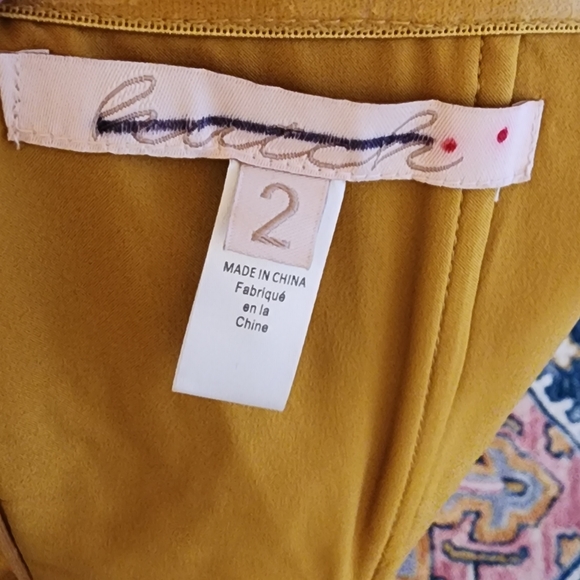 Hutch by Anthropologie Gold Bow Tie Mini Dress Size 2 NWOT - Picture 8 of 9